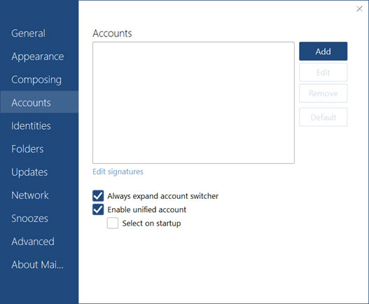Setup ICA.NET email account on your MailBird Lite Step 2